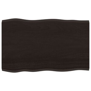 vidaXL Dessus de table bois chêne massif traité bordure assortie