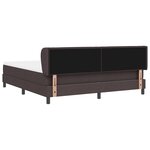 Lit à ressort vidaXL avec matelas marron foncé 180x200 cm en tissu