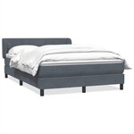 vidaXL Sommier à lattes de lit et matelas gris foncé 160x210cm velours