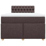 vidaXL Sommier à lattes de lit et matelas marron foncé 120x190cm tissu