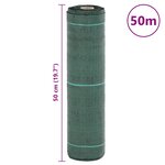 vidaXL Membrane anti-mauvaises herbes vert 0 5x50 m PP