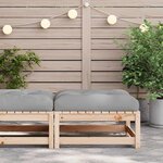 vidaXL Repose-pied de jardin avec coussin bois de pin massif