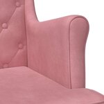 vidaXL Fauteuil Rose Velours
