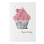Carte anniversaire cupcake et délices - draeger paris