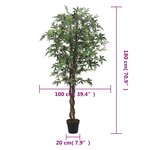 vidaXL Érable artificiel 672 feuilles 180 cm vert