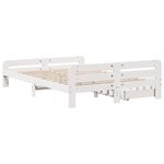 vidaXL Cadre de lit sans matelas blanc 160x200 cm bois de pin massif