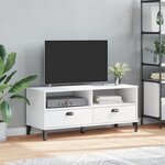 vidaXL Meuble TV VIKEN blanc bois d'ingénierie