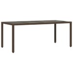 vidaXL Ensemble à manger de jardin et coussins 9Pièces marron rotin verre