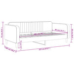 vidaXL Lit de repos bleu 90x200 cm velours