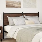 vidaXL Tête de lit chêne marron 140 cm bois d'ingénierie et acier