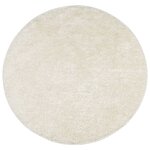 vidaXL Tapis ISTAN à poils longs aspect brillant crème Ø 80 cm