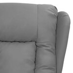 vidaXL Fauteuil de massage électrique Gris Similicuir