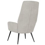 vidaXL Chaise de relaxation Gris clair Similicuir daim