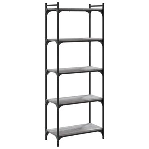 vidaXL Bibliothèque à 5 niveaux sonoma gris 60x30x154 cm