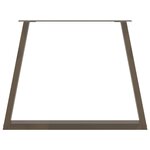 vidaXL Pieds de table à manger en forme de V  3 pièces  acier naturel  90 x (72-73 3) cm