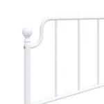 vidaXL Cadre de lit métal sans matelas et tête de lit blanc 107x203 cm