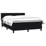 vidaXL Sommier à lattes de lit avec matelas noir 160x210 cm velours