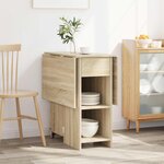 vidaXL Table à dîner 115 x 70 x 75 cm Bois d'ingénierie Chêne Sonoma