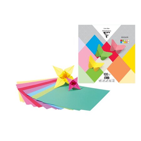Clairefontaine - papier origami 20x20cm - 100 feuilles 10 teintes