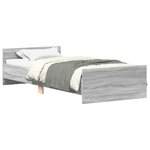 vidaXL Cadre de lit sans matelas sonoma gris 90x200 cm