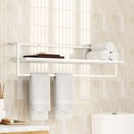 vidaXL Porte-serviettes Blanc 95x25x22 cm Fer