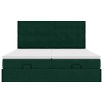 VidaXL Cadre de lit ottoman avec matelas vert foncé 180x200cm velours