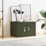 vidaXL Armoire de rangement Vert olive 60 x 40 x 40 cm Acier