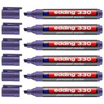 Marqueur Permanent 330 Violet Pointe Biseautée 1-5 mm x 6 EDDING