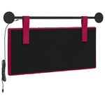 vidaXL Tête de lit suspendue Avec lumière LED Bordeaux Velours
