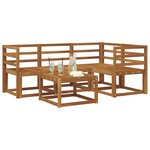 vidaXL Ensemble de canapés d'extérieur 5 Pièces Naturel