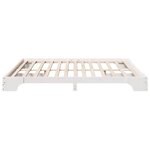 vidaXL Cadre de Lit Blanc 180x200 cm en Bois Massif