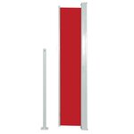 vidaXL Auvent latéral rétractable de patio 120x500 cm Rouge
