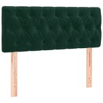 vidaXL Tête de lit à LED Vert foncé 100x7x78/88 cm Velours