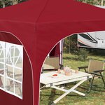 vidaXL Tente de fête pop-up 290 x 290 x 245 cm Bordeaux