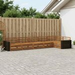 vidaXL Ensemble de canapés d'extérieur 6 Pièces Naturel