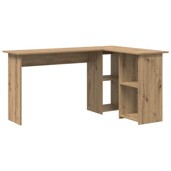 vidaXL Bureau en chêne artisanal Chêne artisanal Panneau de particules