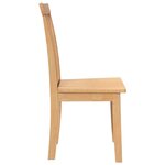 vidaXL Chaises à manger 2 Pièces bois massif naturel caoutchouc