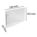 Classeur Pour Fiches Bristol 125x200 2 Anneaux 25mm Polypropylène Crystal Colours - Cristal - X 10 - Exacompta