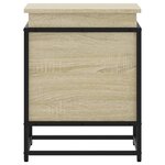 vidaXL Boîte de rangement avec couvercle chêne sonoma bois ingénierie