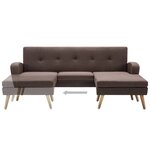 Vidaxl canapé d'angle revêtement en tissu 186x136x79 cm marron