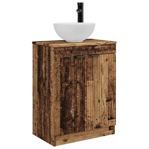 vidaXL Meuble de salle de bain avec évier Bois ancien 54 x 35 x 83 cm