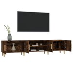 vidaXL Meuble TV chêne fumé 180x31 5x40 cm bois d'ingénierie