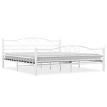 vidaXL Cadre de lit sans matelas blanc métal 180x200 cm