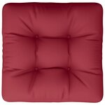 vidaXL Coussin de palette rouge bordeaux tissu