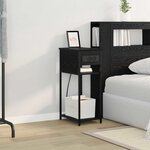 vidaXL Cabinet de chevet Chêne noir 41 x 28 x 76 cm Bois d'ingénierie