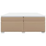 vidaXL Sommier à lattes de lit avec matelas Cappuccino 200x200 cm