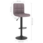 vidaXL Tabourets de bar lot de 2 taupe tissu