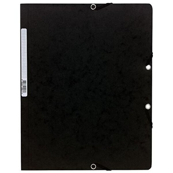 Chemise à élastiques sans Rabats carton 400g 24x32 cm Noir EXACOMPTA