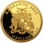 Monnaie en or 10 dollars g 0.5 millésime 2023 vinyl records