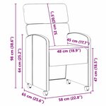 vidaXL Chaises de salle à manger 2 Pièces Jaune 58 x 65 x 98 cm Velours